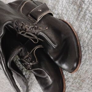 Kenzie Black Leather Boots